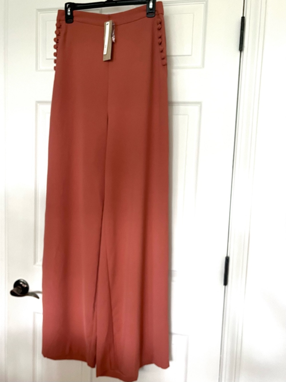 Wide Leg High Rise Pants Terracotta - Large 28x32 - Anthropologie Aesthetic - Picture 6 of 9